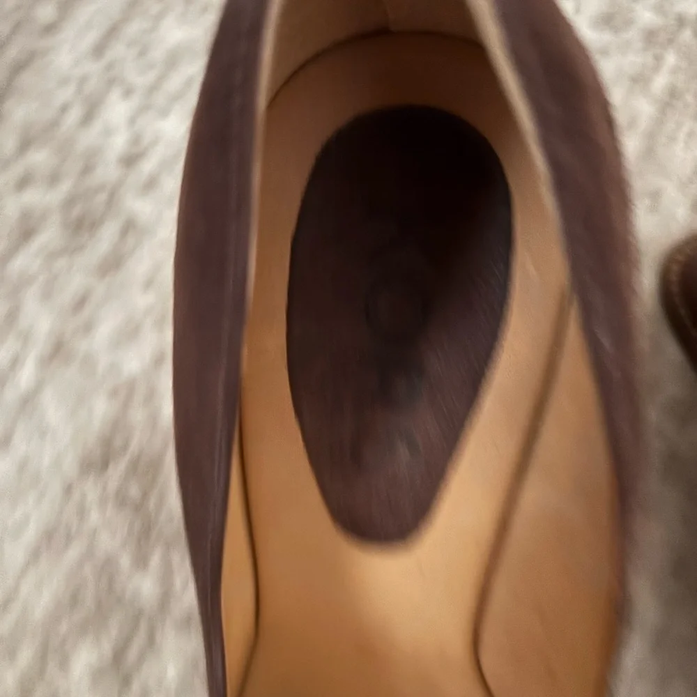 Michael Kors Brown Peep-Toe Suede Wedges